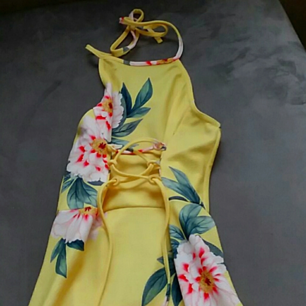 SOLD Summer dress, corset detail halter style